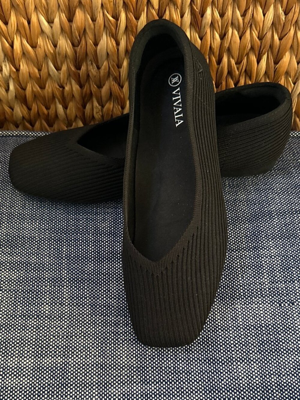Vivaia ~Black Margot 2.0 SquareToe Knit Shoes~36.5 / 6 / 6.5